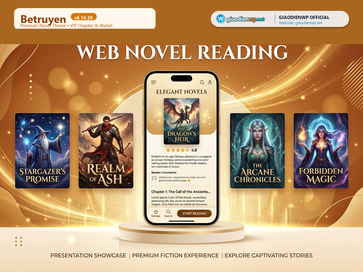 Betruyen — Theme WordPress Đọc Truyện Chữ Đơn Giản Nhưng Mạnh Mẽ