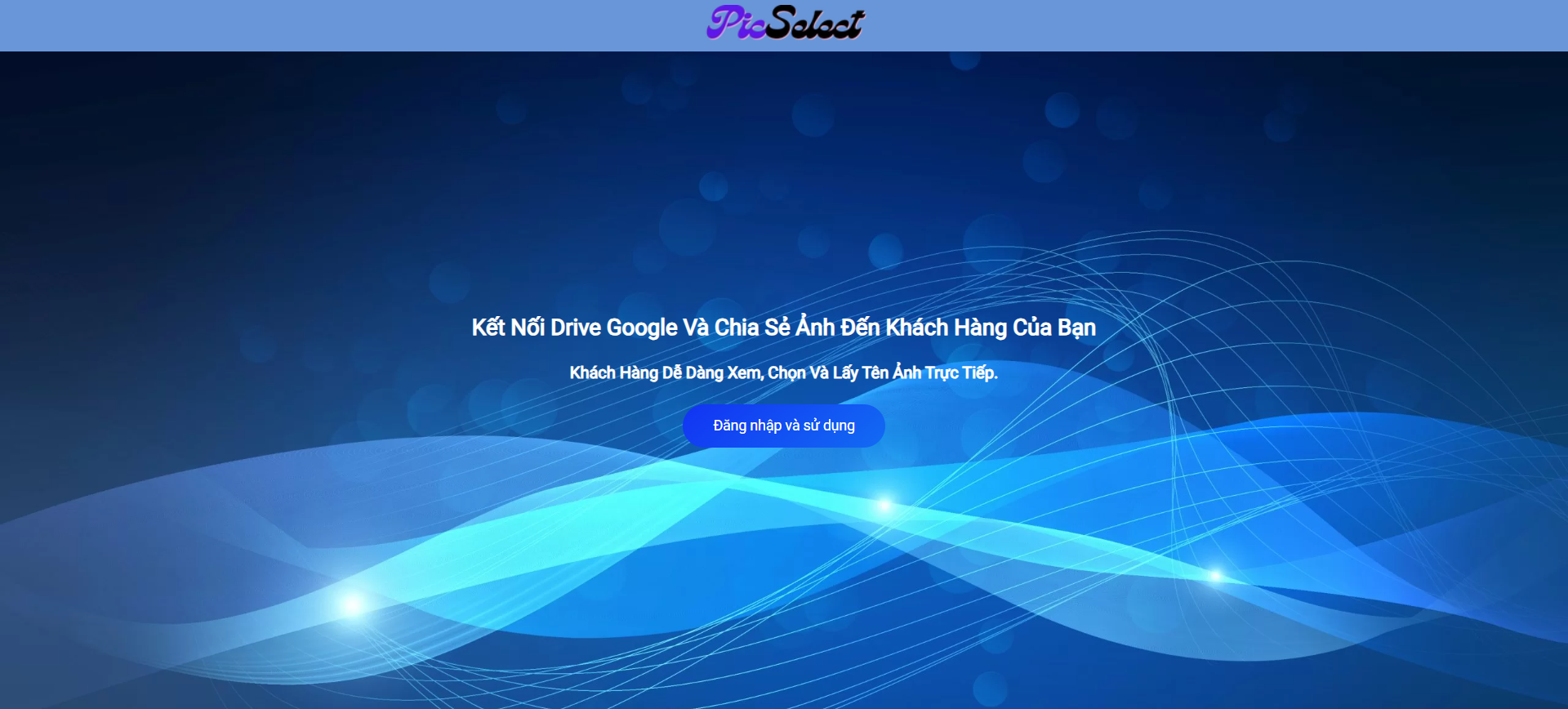 PicSelect – website chia sẻ ảnh đến khách hàng cho studio
