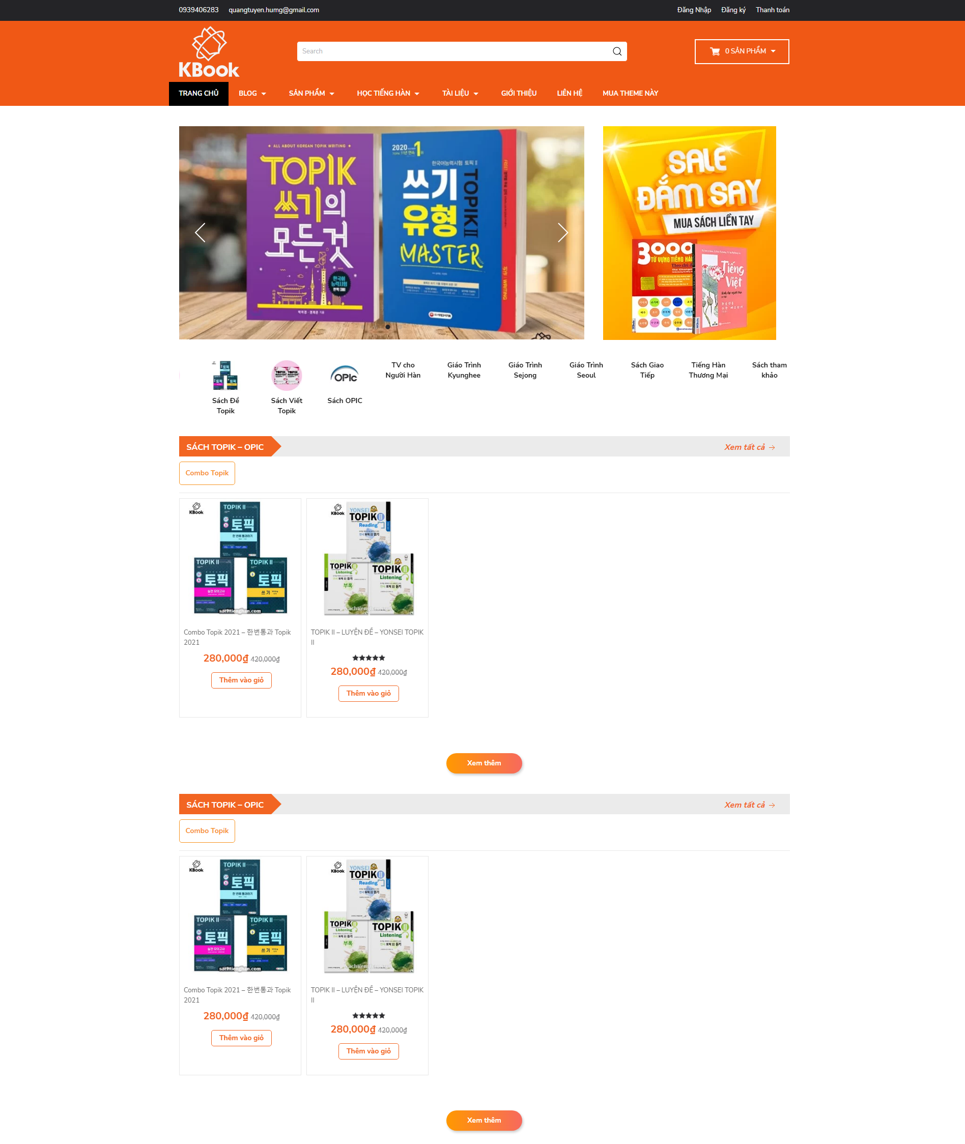 Theme wordpress bán hàng – theme bán sách online