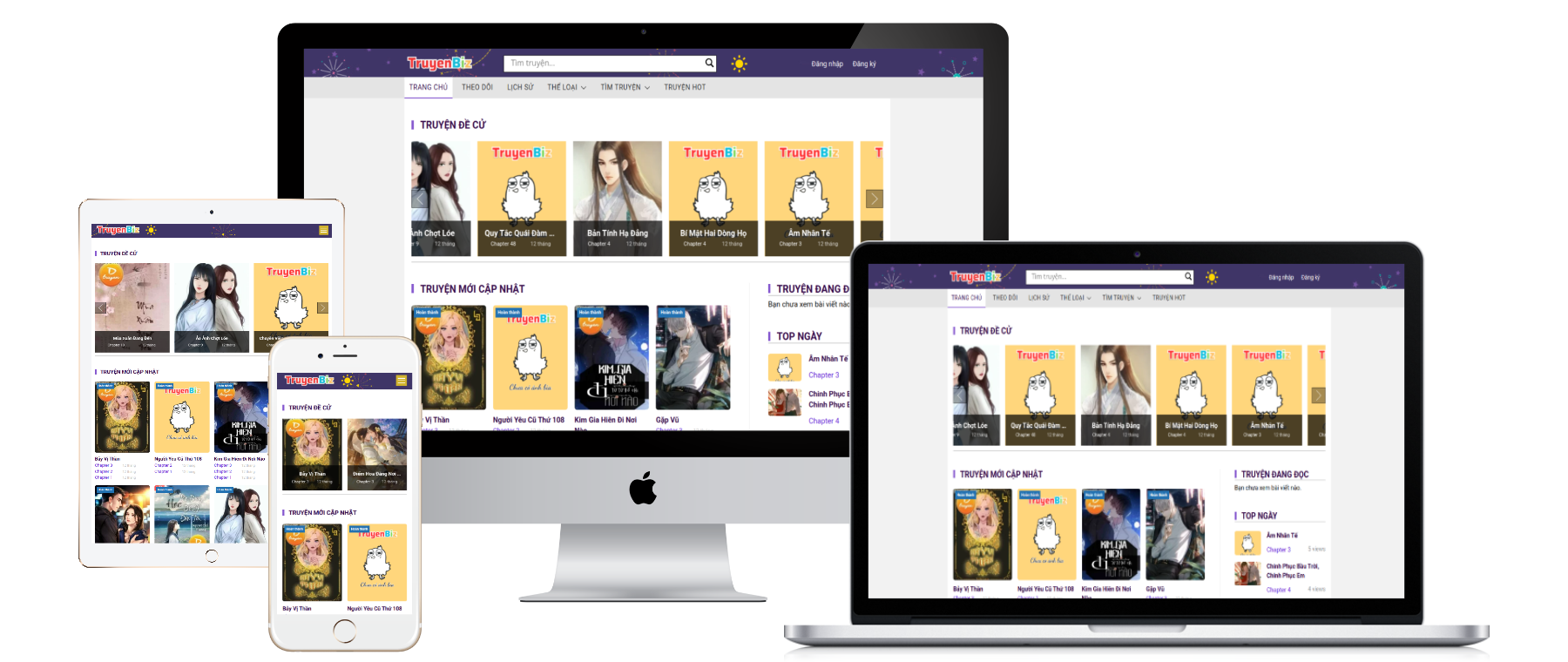 Giao diện website truyên tranh/ truyện chữ giống nettruyen bằng wordpress