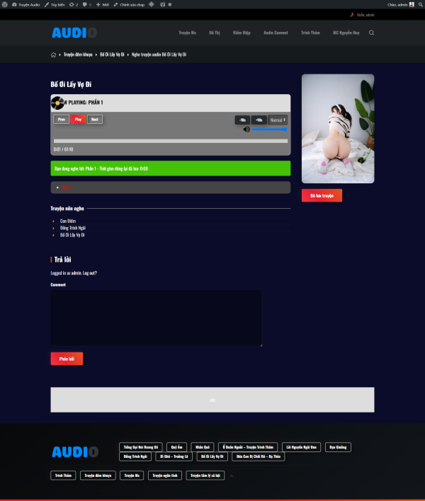 Theme truyện audio - website truyện audio, sách nói (Ver 5.0) - Ảnh 6
