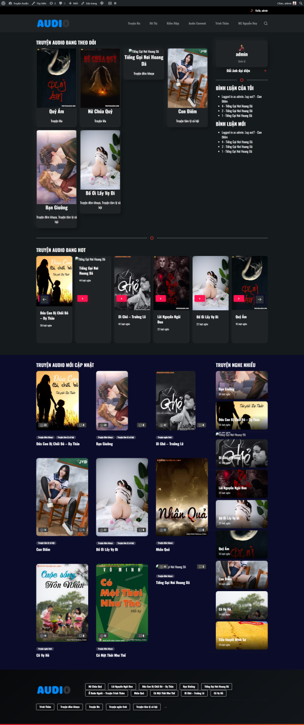 Theme truyện audio - website truyện audio, sách nói (Ver 5.0) - Ảnh 4