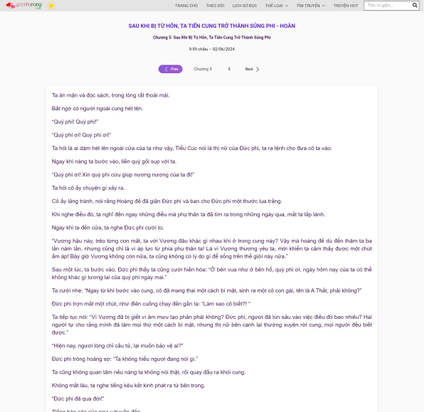 Giao diện website truyện bằng wordpress GocNhaNang - update 2024 - Ảnh 3