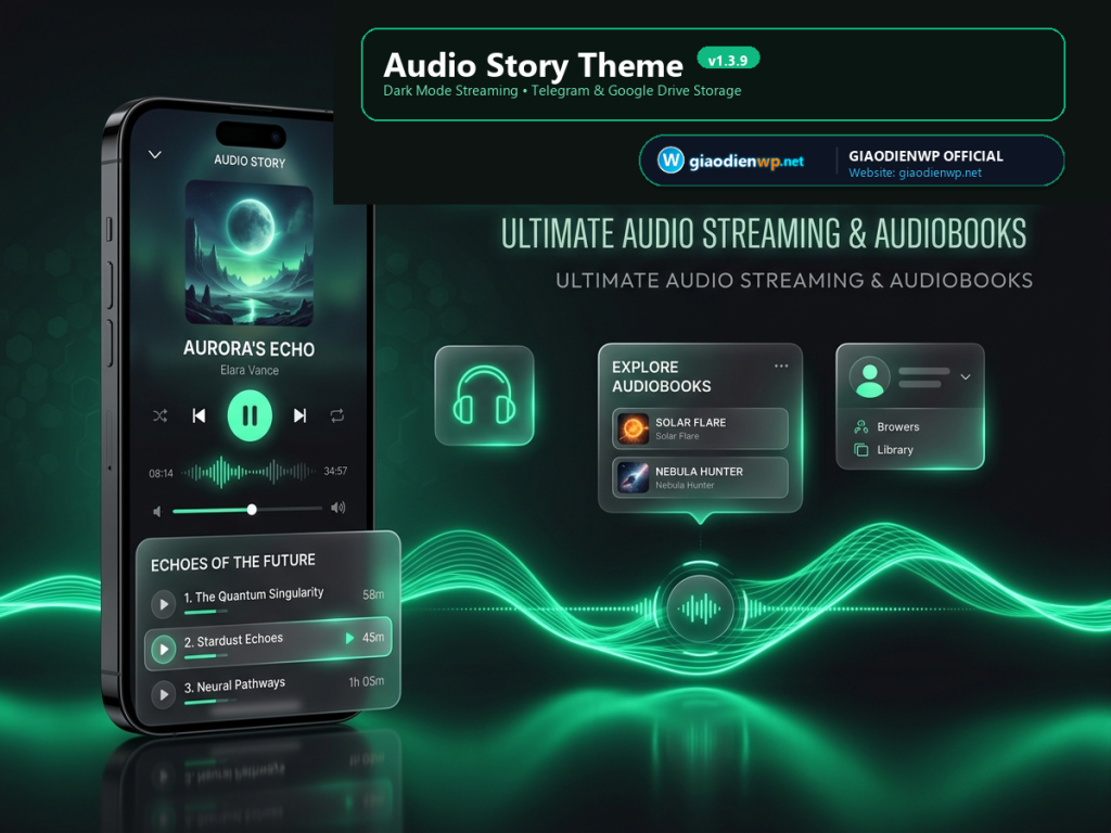 Theme AudioFlow – Theme truyện audio sticky player