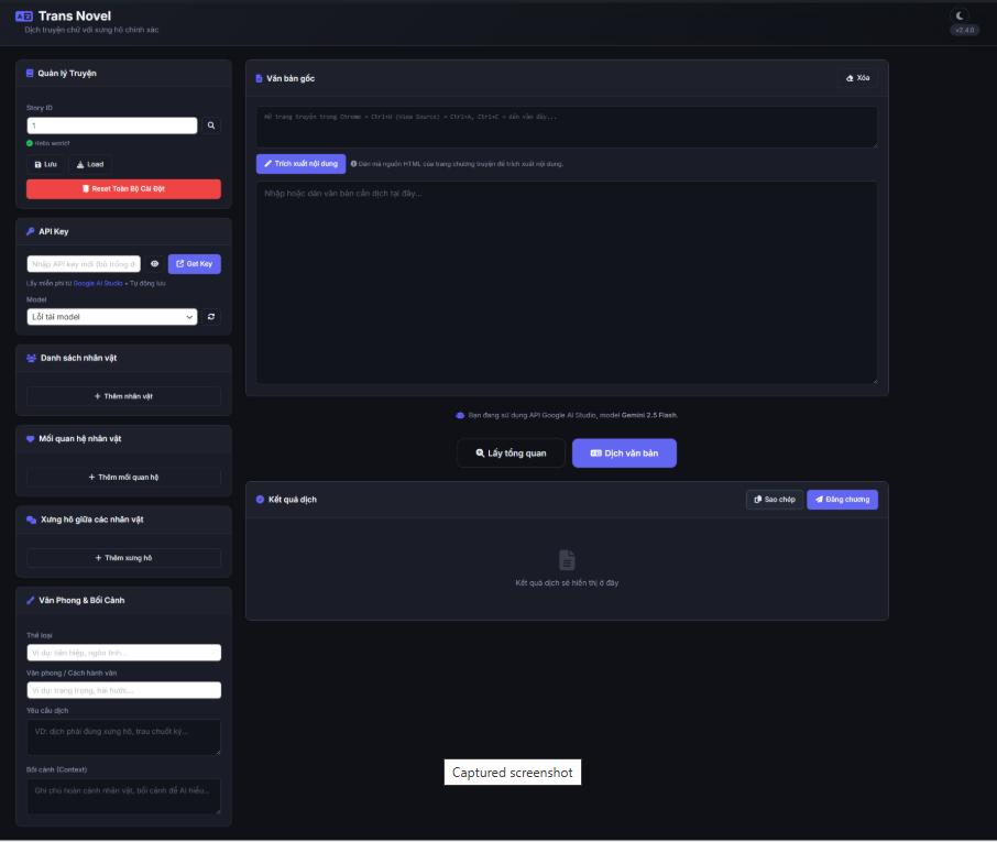 Plugin dịch truyện chữ tự động bằng AI 2026 – Trans Novel (Chuẩn Xưng Hô)