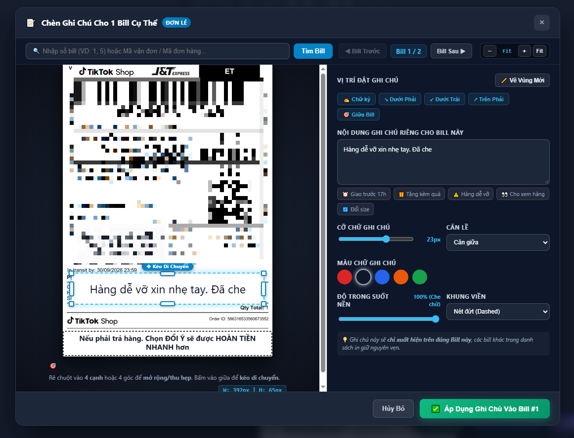 STshop AWB PDF & Bulk Stamp Studio: Tiện Ích In Đơn, Đóng Dấu Hàng Loạt Cho Shopee & TikTok Shop 2 Khám phá tiện ích STshop AWB PDF & Bulk Stamp Studio giúp chèn con dấu, chữ ký, ghi chú hàng loạt lên vận đơn Shopee, TikTok Shop tự động và chuyên nghiệp.