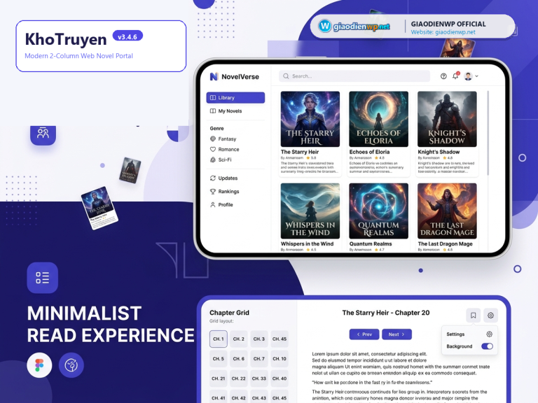 Theme KhoTruyen – Giao diện website truyện tranh – truyện chữ wordpress